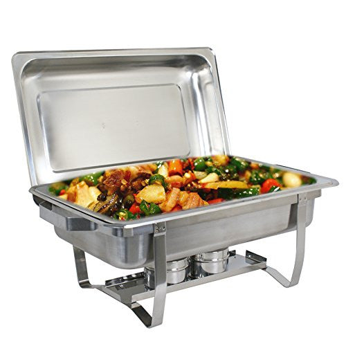 8 qt. Chafing Dish Buffet Set Stainless Chafer with 2 Full & 4 Half Si