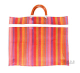 Shopping Bags Mercado Mexican Tote Grocery Handmade 15.5” X 12.5" Carrying Assorted Flannel Colored Mesh Reusable Market Bag Cocina Mexicano ((M) Orange Mexican Handbag)