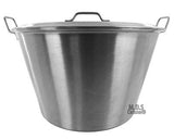 XL Cazo 25" w/ Lid+Steamer Caso Stainless Steel Heavy Duty Carnitas Vaporera Pot