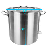 Stock Pot Stainless Steel 18Qt Heavy Duty Boiling Soup Catering Brewing Olla New