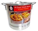 40 Qt Tamale Steamer Vaporera Stock pot Premium Aluminum 10 Gallons Fry Pan NEW
