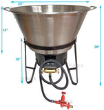 XL Cazo Para Carnitas Stainless Steel SET with Burner & Stand Outdoors Cooking