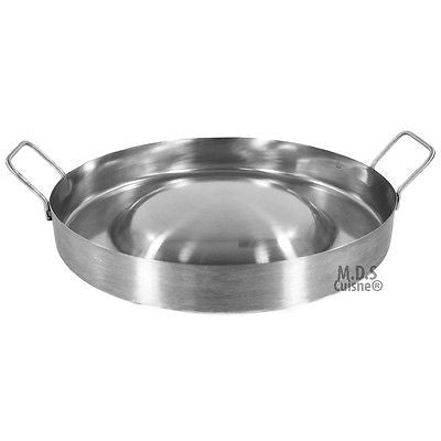 Stainless Steel Comal Convex 16" Round Cook Griddle Taco Grill Pan Heavy Duty