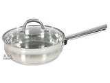 Stainless Steel 12pc Cookware Set W/ Heavy Gauge Capsulated Bottom & Glass Lids