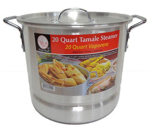 40 Qt Tamale Steamer Vaporera Stock Pot Premium Aluminum Tamalera 10 Gallons