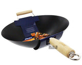 Wok 14" Carbon Steel Oster with Wooden Handle New Non stick Kitchen Stir Fry Pan