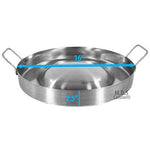 Stainless Steel Comal Convex 16" Round Cook Griddle Taco Grill Pan Heavy Duty