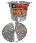 40 Qt Tamale Steamer Vaporera Stock pot Premium Aluminum 10 Gallons Fry Pan NEW