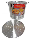 40 Qt Tamale Steamer Vaporera Stock pot Premium Aluminum 10 Gallons Fry Pan NEW