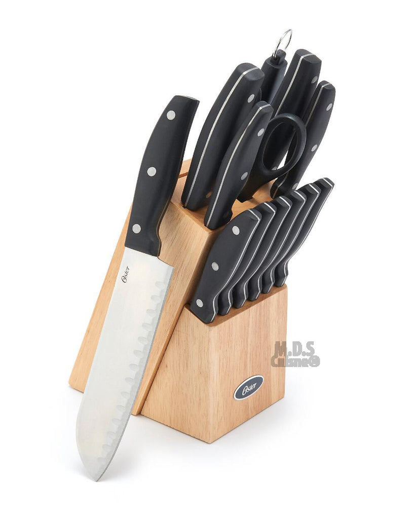 Oster Durbin 14 Piece Stainless Steel Cutlery Set with Block