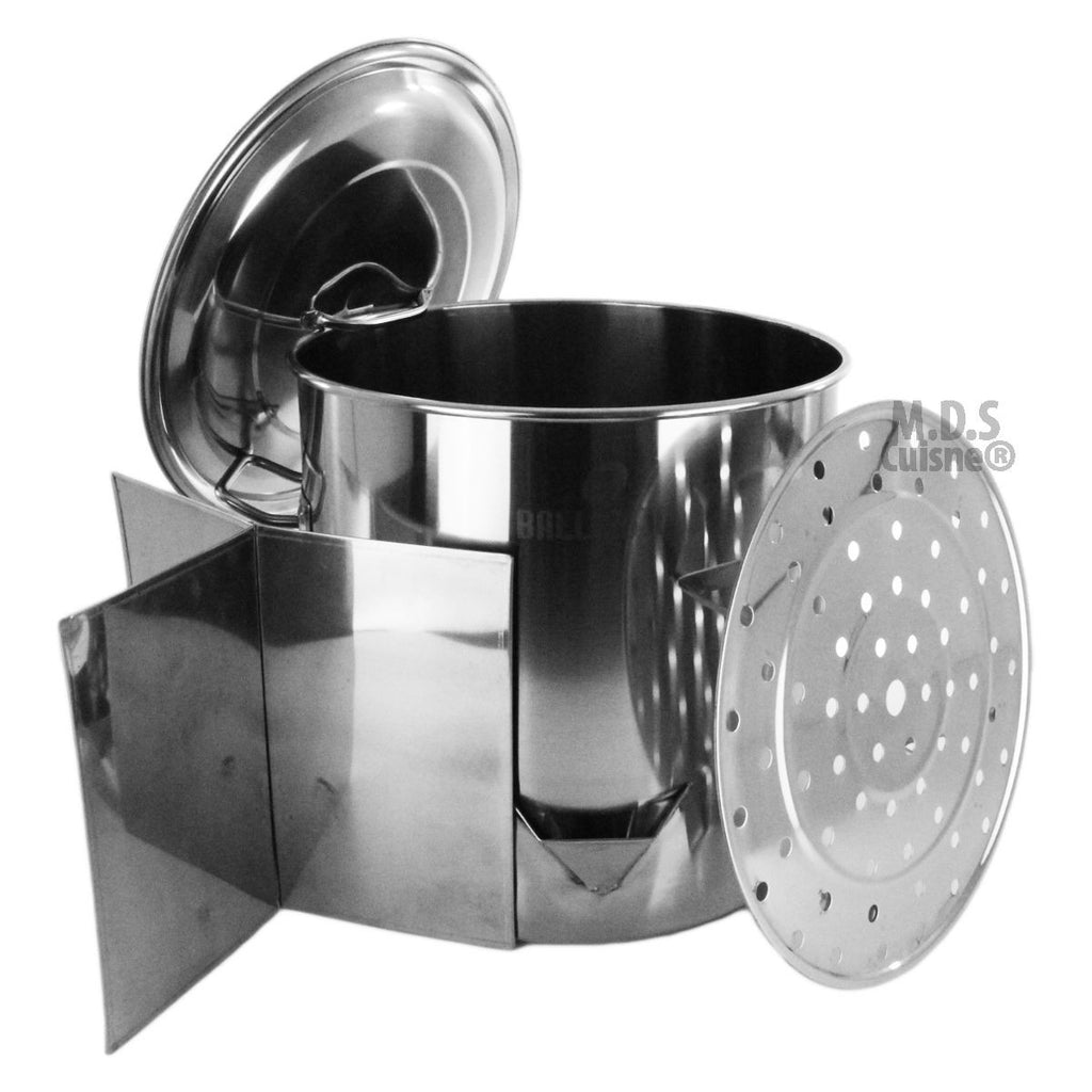 Steamer Pot 50 Qt Stainless Steel Tamale Vaporera with Steam Rack