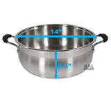 Low Pot 10Qt Stainless Steel Super Double Capsulated Bottom Stock Pot,Rice Pot,Big Low pot,Casserole,Olla,Cacerola,Dutch Oven