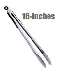 Tongs 16" Inches Stainless Steel long Grill Grilling Heavy BBQ Kitchen Tong NEW