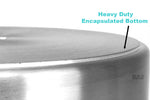 Low Stockpot 40 Qt Commercial Grade Heavy Duty Gauge Capsulated Bottom Stainless Steel Restaurant Kitchen Casserole Soup Stew Seafood Rice