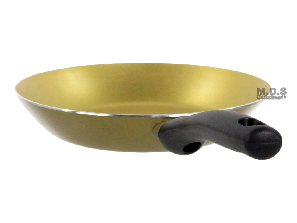 Fry Pan Non Stick 9 Inch Teflon Golden Aluminum Stay Cool Handle Skil –  Kitchen & Restaurant Supplies