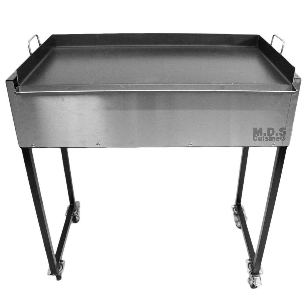 Barton Comal - Plancha grande de acero inoxidable para exteriores, 17 x 7.5  pulgadas, para carnitas, disco de taco, cocinar, plancha, tortillas para