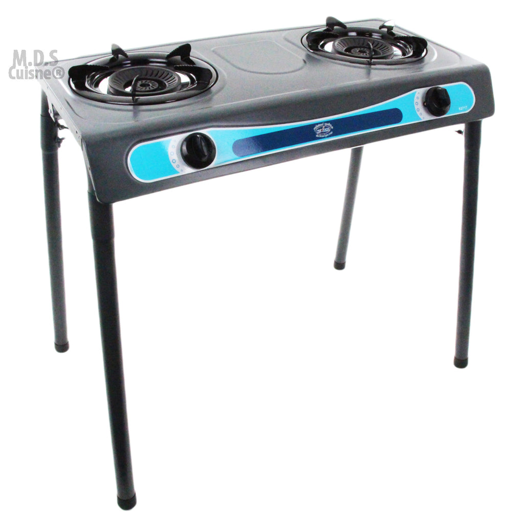 Stove Double Head Propane Gas Burner Portable Stand Camping Outdoor St –  Kitchen & Restaurant Supplies