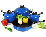 Cookware Set 7pc w/ Non-Stick Marble Coating, Easy Grip, Stay cold Handles,Steel