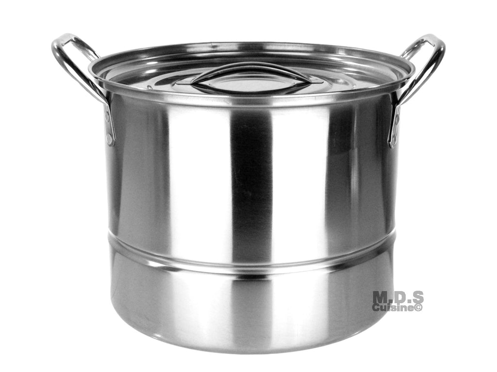 12Qt Stainless Steel Stock Pot Pasta Cooker Steamer Basket & Lid Dishwasher  Safe