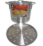 24 Qt Tamale Steamer Vaporera Stock pot Premium Aluminum 6 Gallons Fry Pan NEW