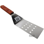 Turner Grill Bbq Stainless Steel Spatula 12" With Perforation for Non Stick Riveted Wood Handle