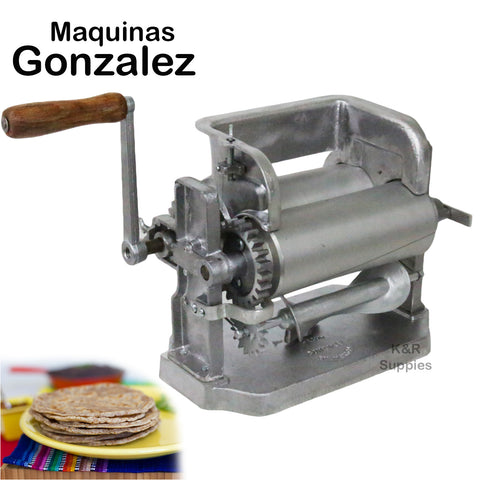 Tortilla Maker Roller Gonzalez Manual Crank Press 5.5" Maker Prensa Tortilladora Cutter