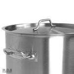 Dutch Oven Pot 22Qt Heavy Duty Capsulated Bottom w/ Lid Traditional Olla Stainless Steel Stockpot