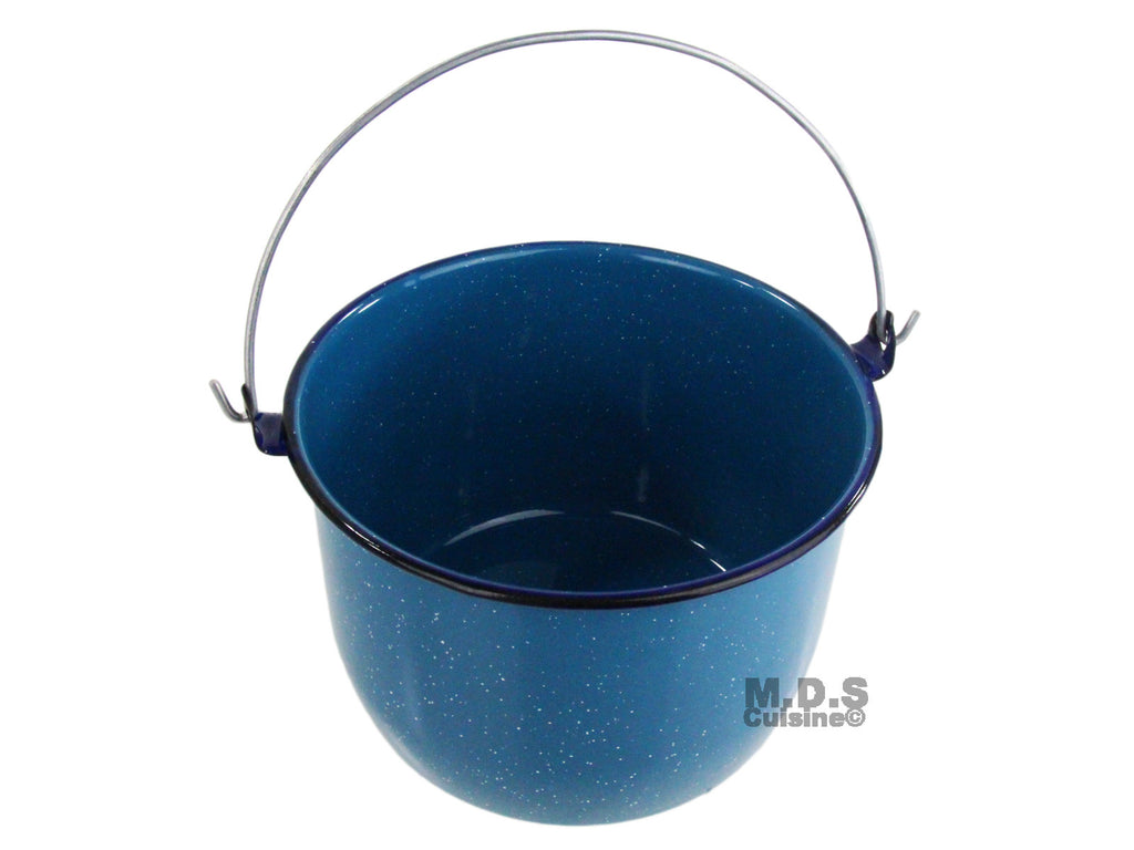 Blue Enamel Stock Pot Retro Enamelware Pot Enamel Pot 