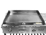 Taco Cart 36" Stainless Steel Griddle w/ 3 Steamers Pans Catering Plancha Propane Gas
