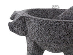 Molcajete Pig Head Lava Stone 7" Mortar And Pestle Guacamole Salsa Bowl