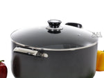 18Qt Non Stick Heavy Gauge Aluminum Dutch Oven Casserole Pot Glass Lid New