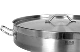 Low Stockpot 21Qt Commercial Grade Heavy Duty Gauge Stainless Steel Restaurant Kitchen Casserole Soup Stew Seafood Rice