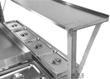 Ematik Catering Cart 5 in 1 Trompo Tacos al Pastor Stainless Steel 36" Griddle with Steamers