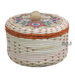 Tortilla Warmer 9" Tortillero de Mimbre Traditional Wicker Made in Mexico Traditional Handmade Styrofoam