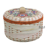 Tortilla Warmer 9" Tortillero de Mimbre Traditional Wicker Made in Mexico Traditional Handmade Styrofoam