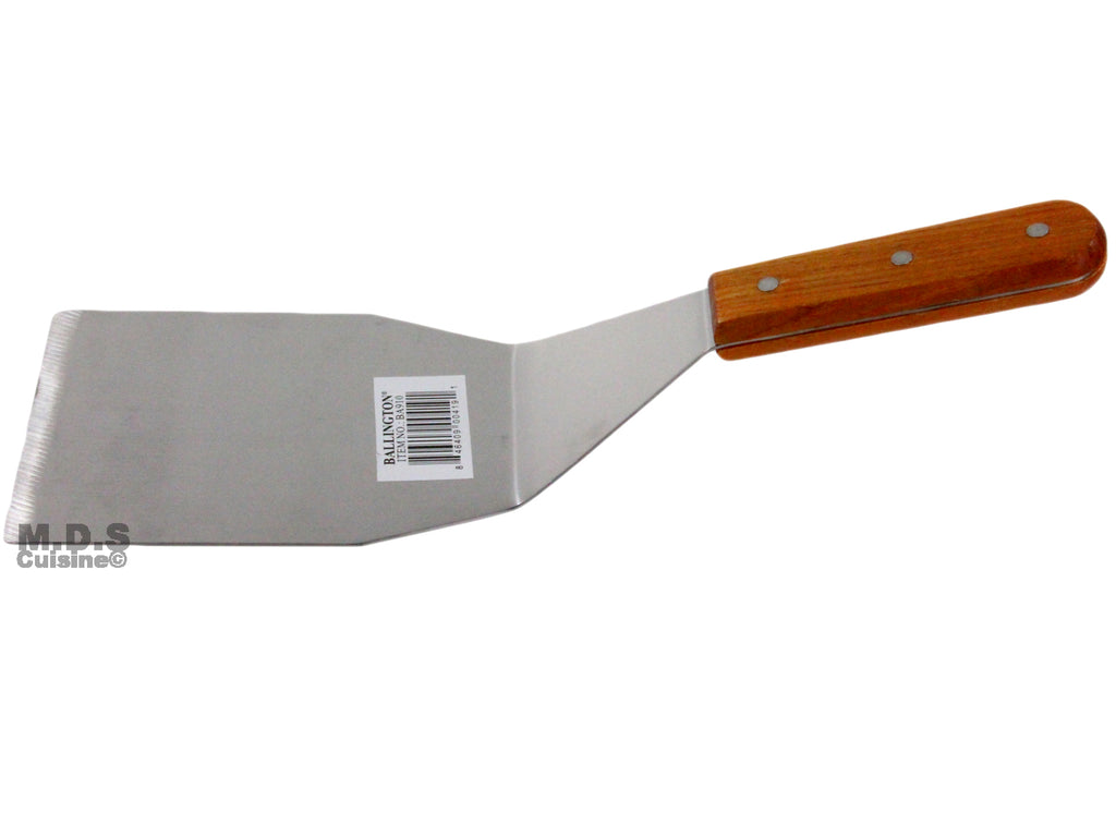 Mini SPATULA Stainless Steel with Wooden Handle Scraper Turner