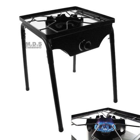 Single Burner Outdoor Stand Stove Cooker w/ Regulator and piezo ignitor striker