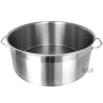 Low Stockpot 40 Qt Commercial Grade Heavy Duty Gauge Capsulated Bottom Stainless Steel Restaurant Kitchen Casserole Soup Stew Seafood Rice
