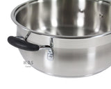 Low Pot 14Qt Stainless Steel Super Double Capsulated Bottom Stock Pot,Dutch Oven