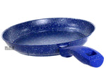 Frypan Set 2pc Non Stick Blue marble Skillet Heavy Duty Fry Pan Induction Ceramic New