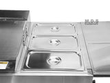 Taco Cart 36" Stainless Steel Griddle w/ 3 Steamers Pans Catering Plancha Propane Gas