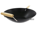 Oster Wok 14" Carbon Steel with Wooden Handle New Non stick Kitchen Stir Fry Pan