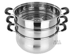 Stainless Steel Steamer Pot 3 Tier Layer Cookware Kitchen ECO Friendly New