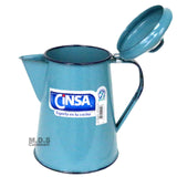 Pitcher Pewter 9" Enamel Jug Flagon Carafe Cantaro Jarra Peltre Traditional Camping Outdoors