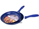 Frypan Set 2pc Non Stick Blue marble Skillet Heavy Duty Fry Pan Induction Ceramic New