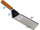 Spatula XLarge Serving Scrapper Solid Wood Handle Stainless Steel Blade Flexible Turner.