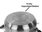 Dutch Oven 6qt Stainless Steel Tri-Ply Encapsulated Bottom Stock Pot NEW