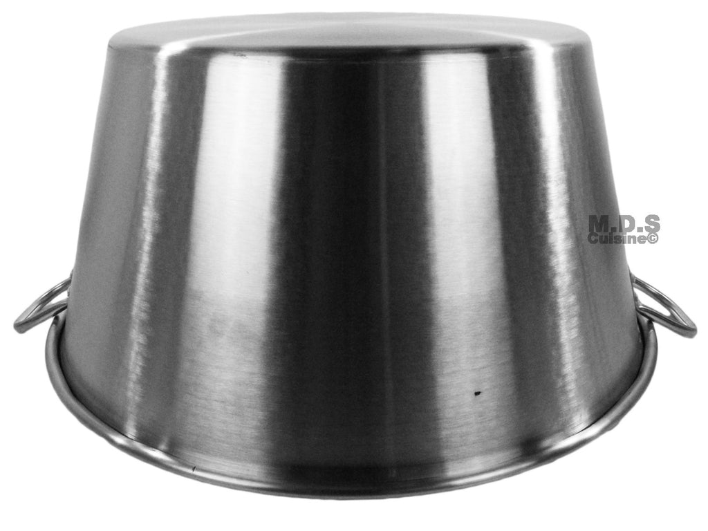 Barton 23 Round Stainless Steel Fry Pan Wok Carnitas Cazo Pot