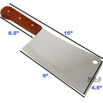 Cleaver Meat 15" Chopper Knife Kitchen Blade Cutlery Cuchillo de Carnicero Stainless Steel