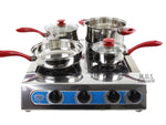 Stove Portable 4 Quad Burner Propane Gas Camping 4 Heads Outdoor Stove Grill BBQ New
